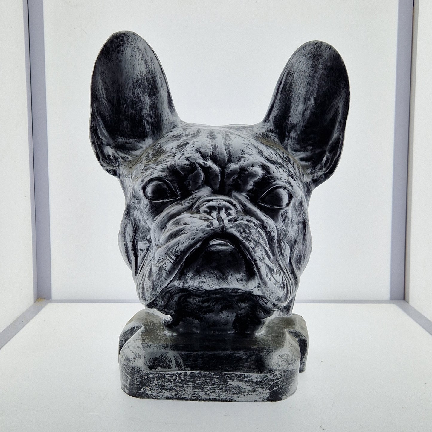 Statut Tête Bouledogue français 38cm - Art du château