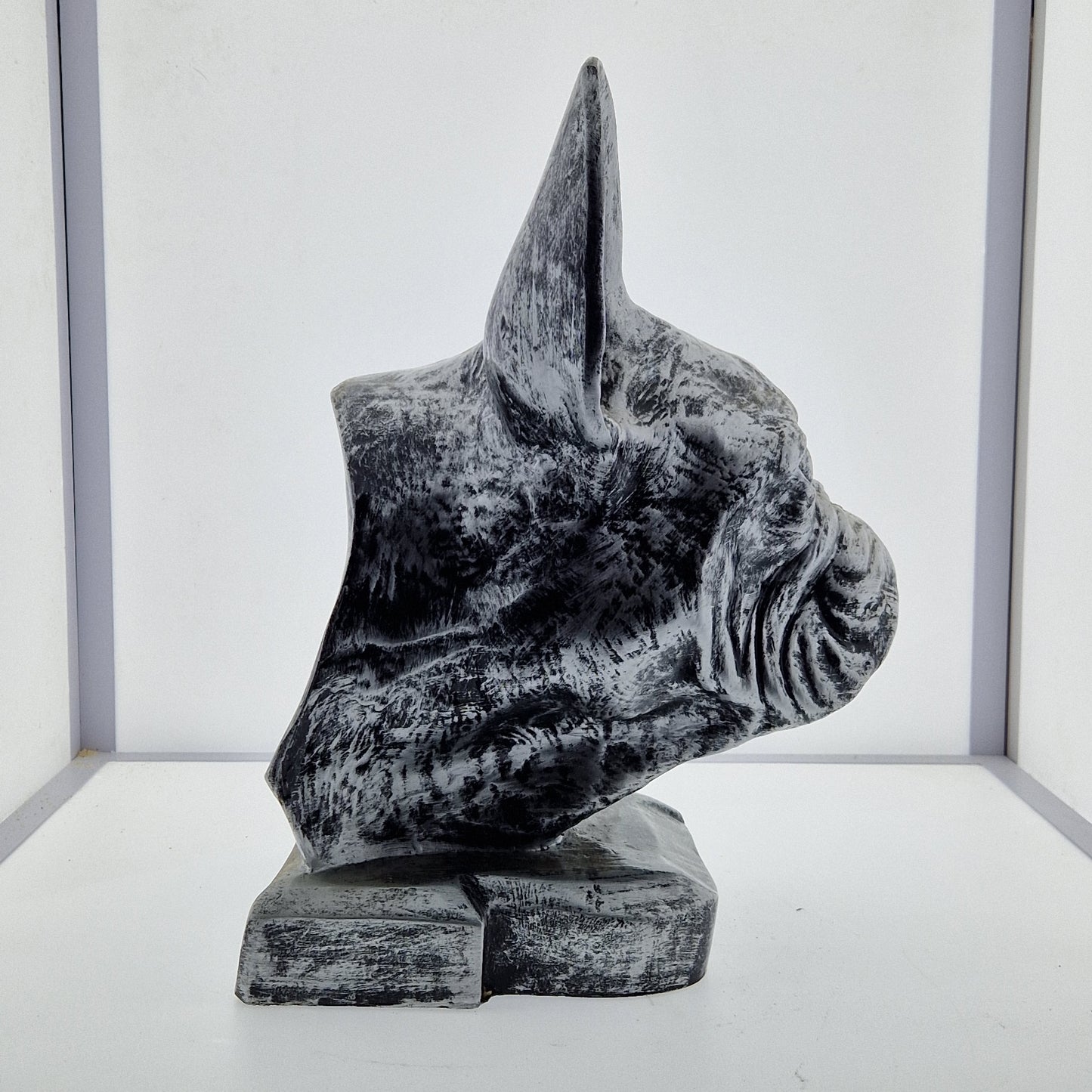 Statut Tête Bouledogue français 38cm - Art du château