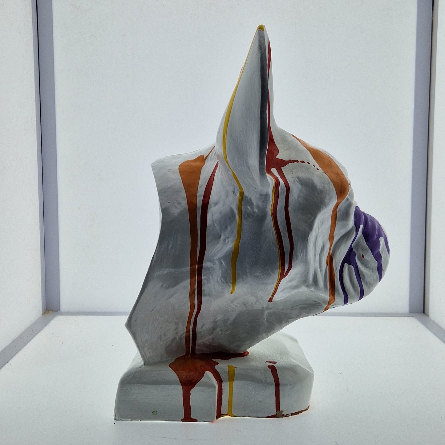 Statut Tête Bouledogue français 38cm - Art du château