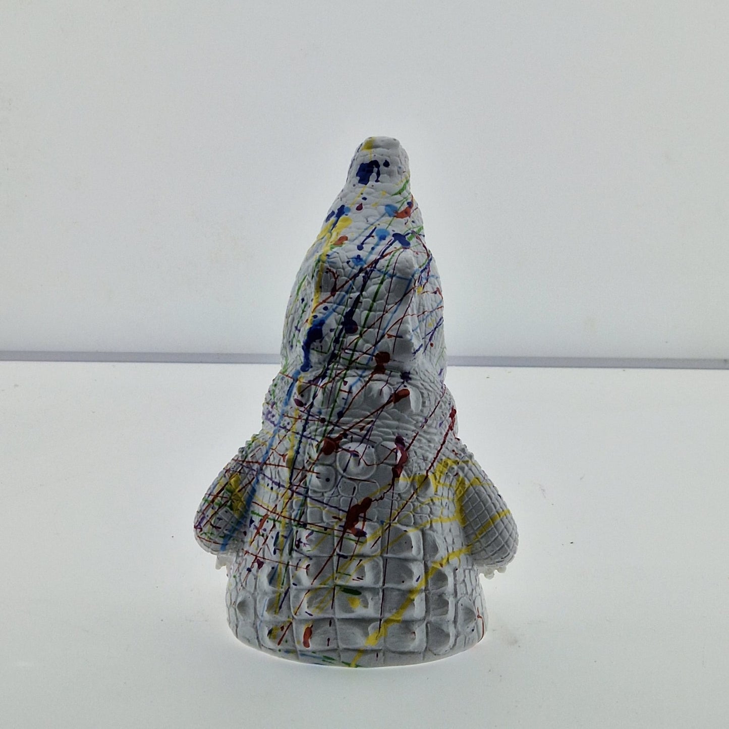 Statut Mini Crocodile blanc Splatch 15x12x18cm - Art du château