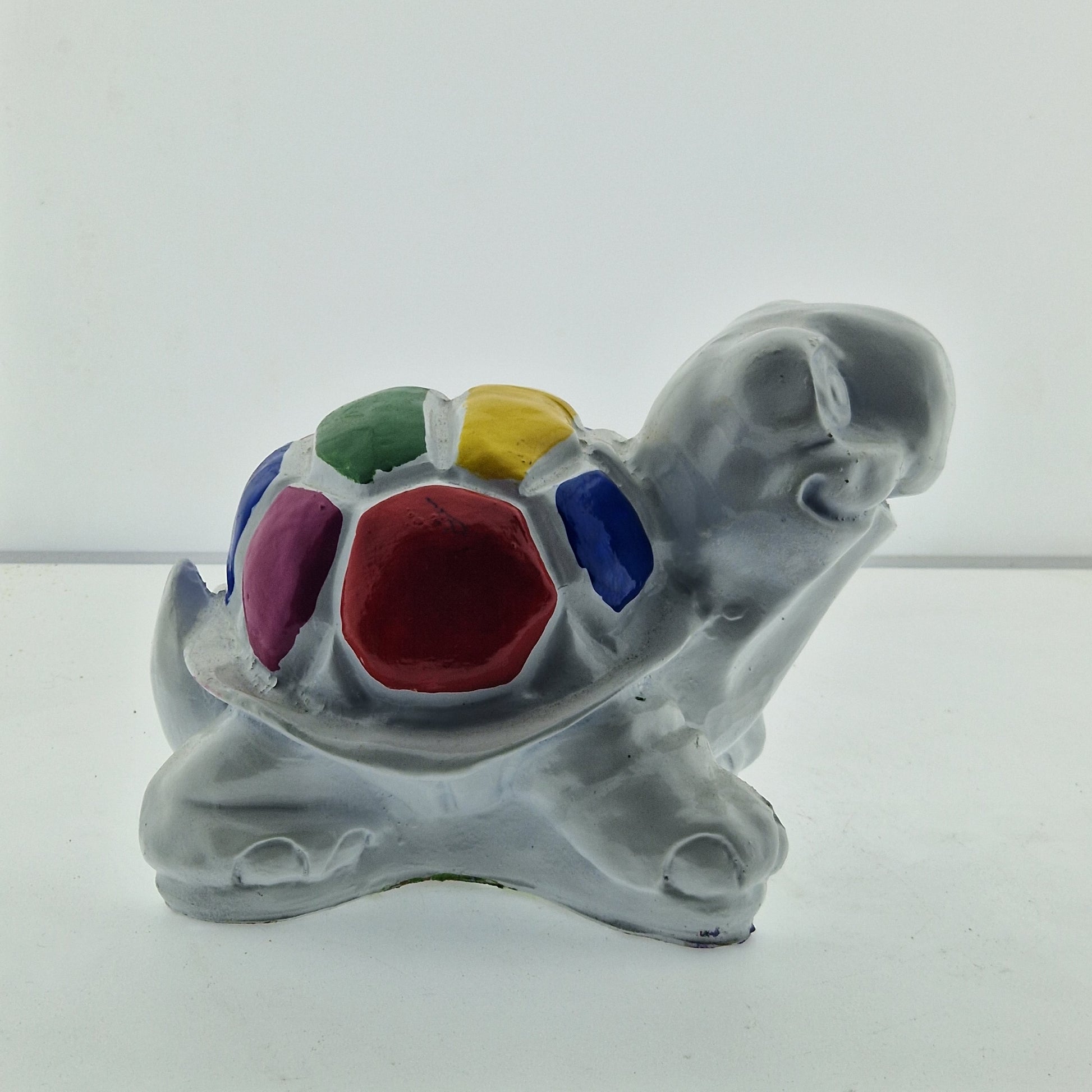 Tortue blanc multicouleur 25x15x15 cm - Art du château