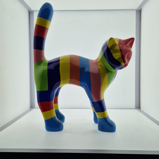 Chat multicouleur 47cm
