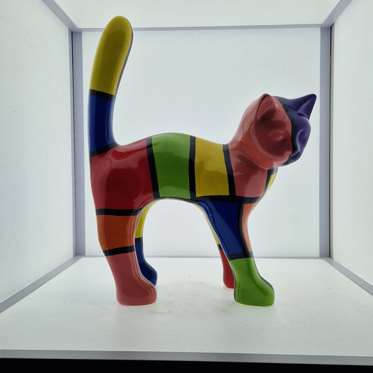 Chat multicouleur 47cm