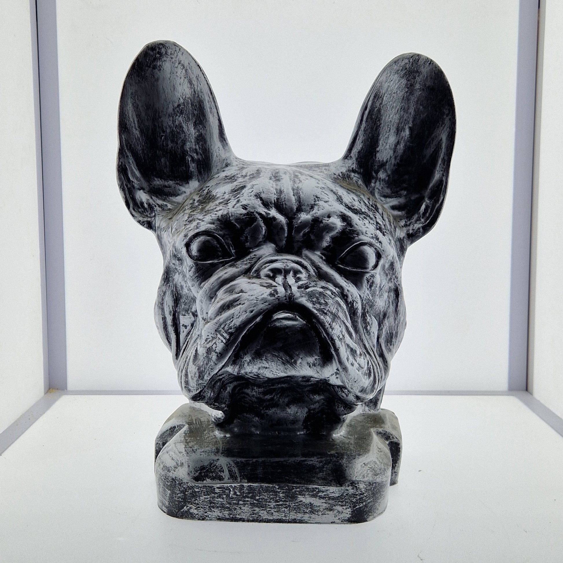 Statut Tête Bouledogue français 38cm - Art du château