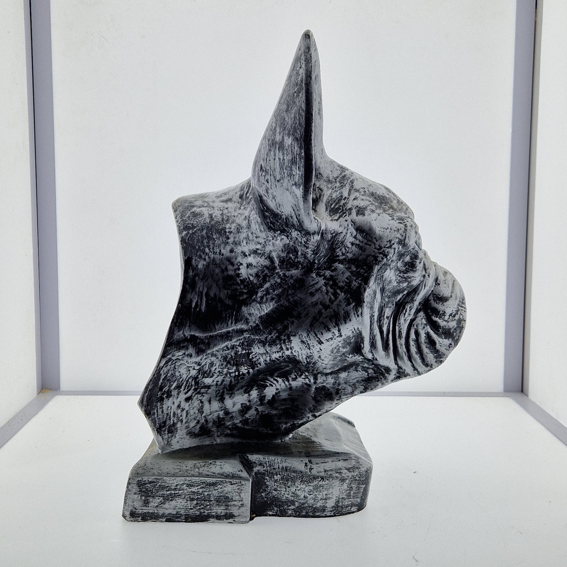 Statut Tête Bouledogue français 38cm - Art du château
