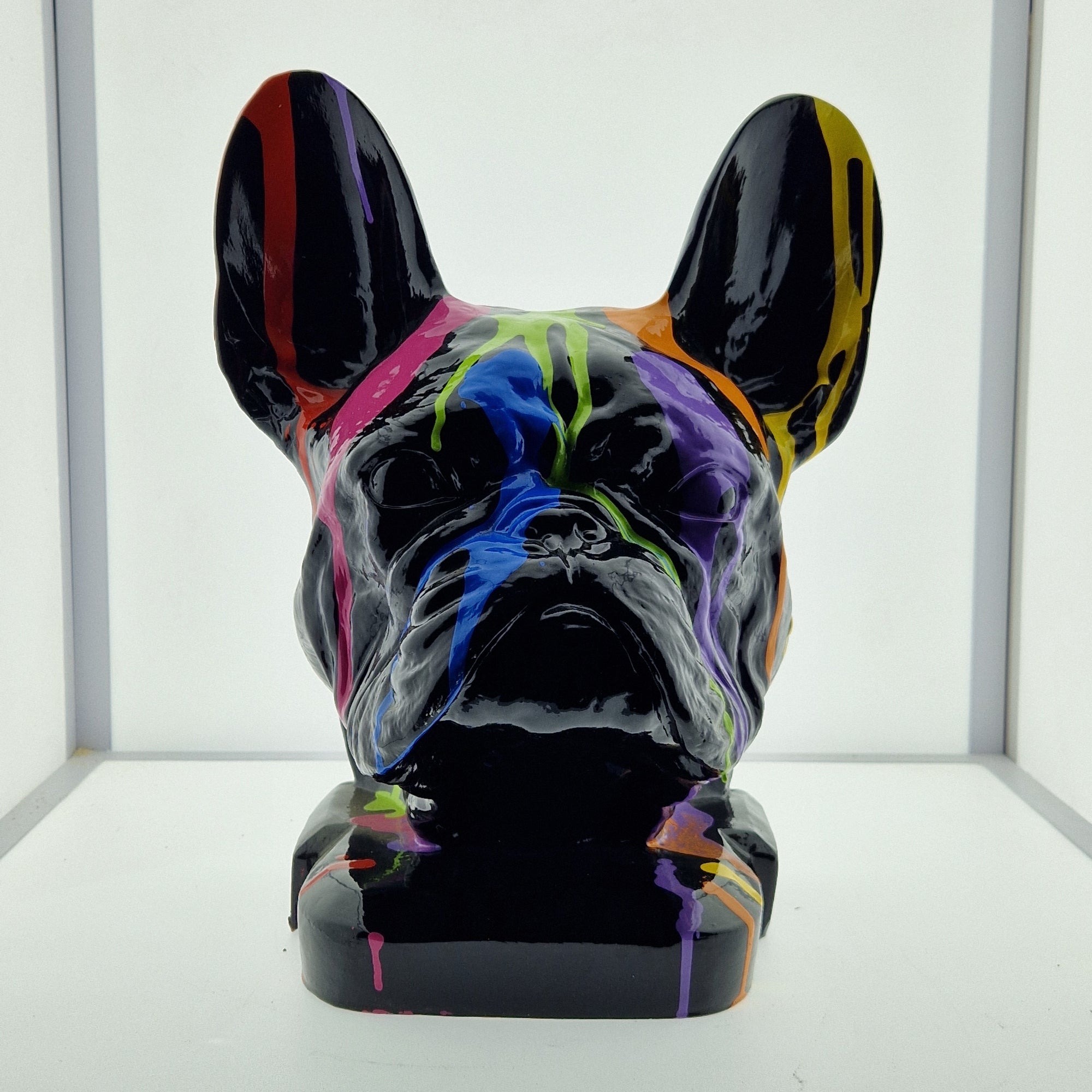 Statut Tête Bouledogue français 38cm - Art du château