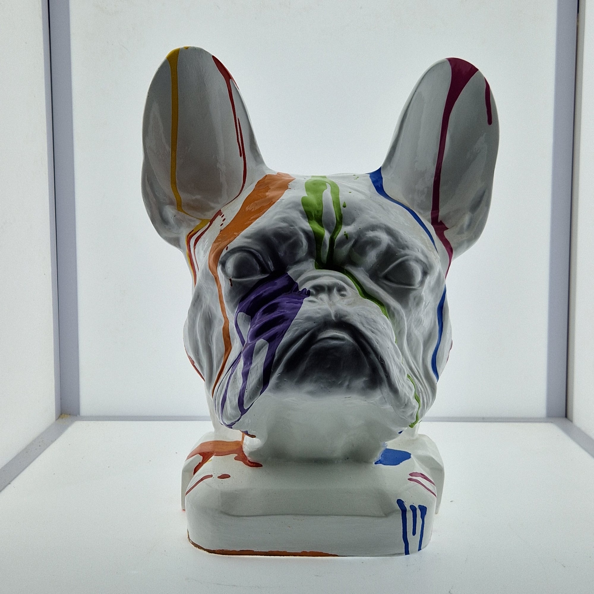 Statut Tête Bouledogue français 38cm - Art du château