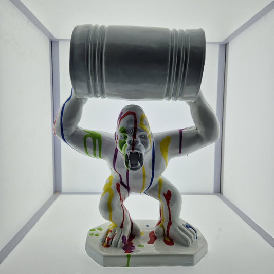 Gorille avec baril 45cm trash - Art du château