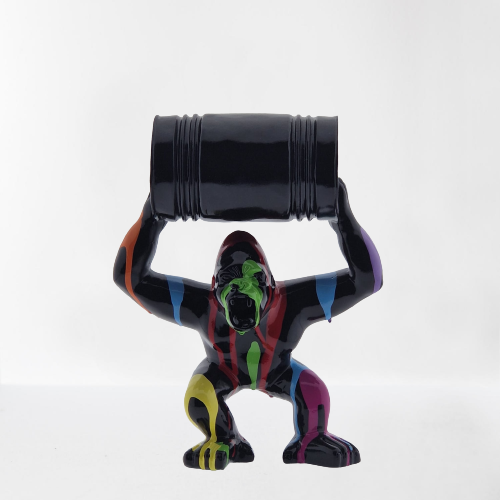 Statut Gorille noir 20cm - Art du château