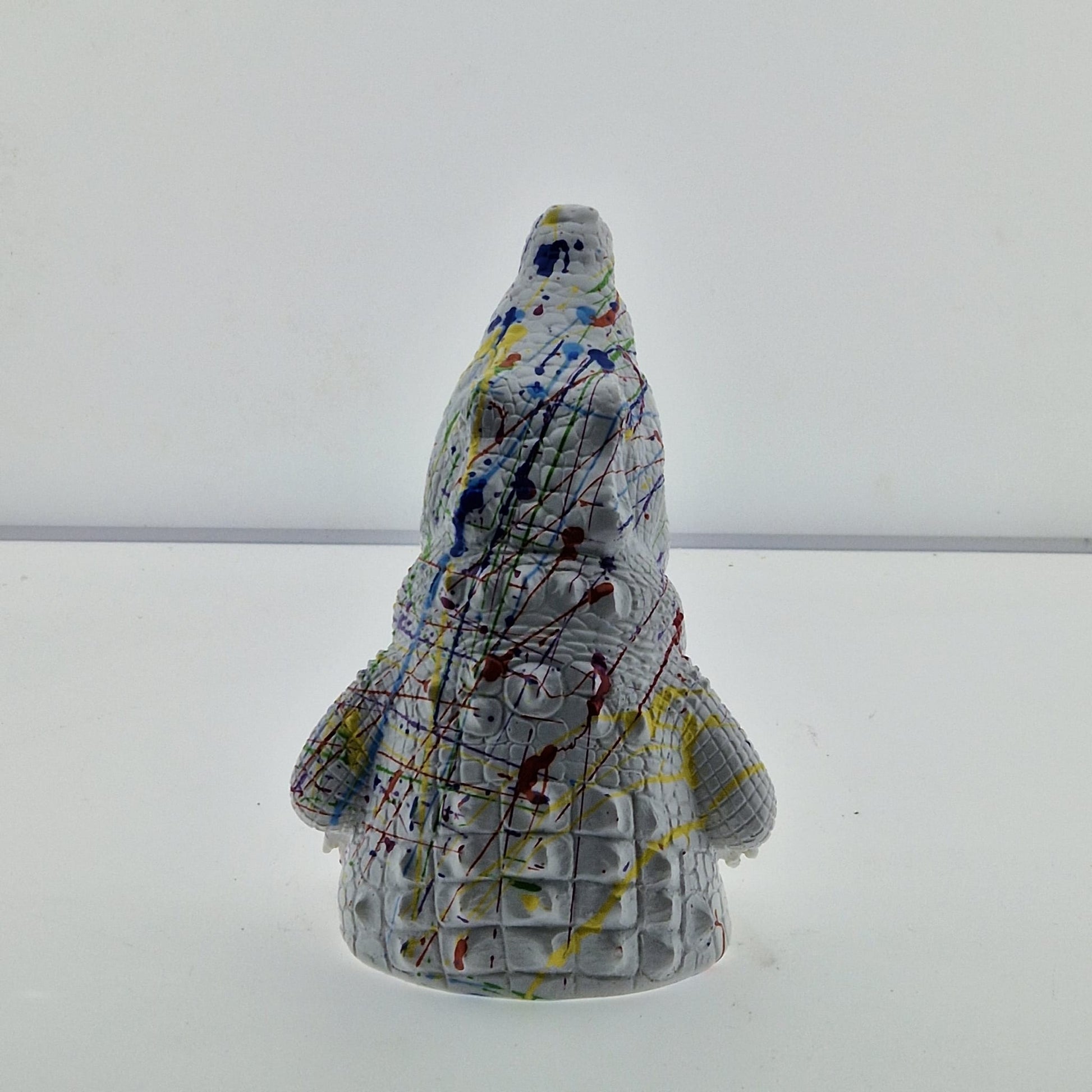 Statut Mini Crocodile blanc Splatch 15x12x18cm - Art du château