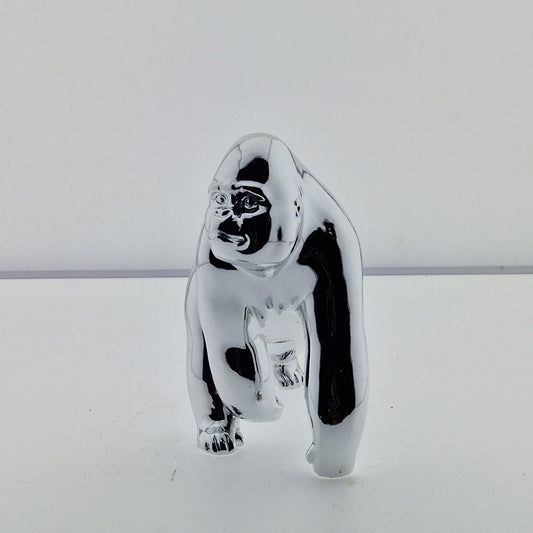 Statut Gorille chrome argenté - Art du château